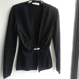 VALENTINO WOOL CARDIGAN, SNAKE BROOCH, SML